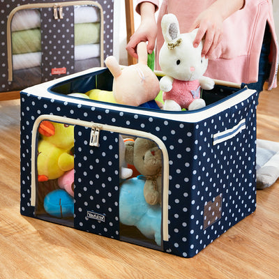 Caja de Almacenamiento Plegable con Doble Ventana