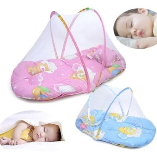 Cama Portátil Plegable para Bebé con Red Mosquitera y Cojín Incluido