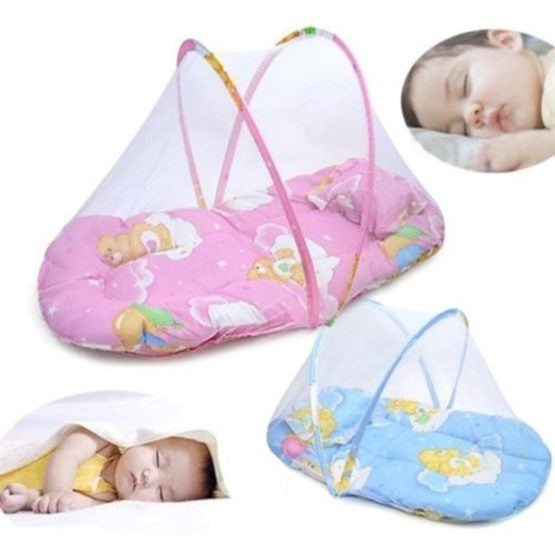 Cama Portátil Plegable para Bebé con Red Mosquitera y Cojín Incluido
