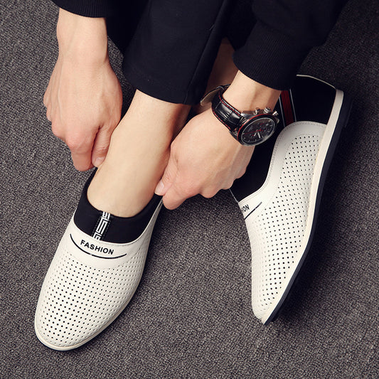 Zapatos Casuales Coreanos con Alzas Invisibles y Diseño Calado para Hombre - Image 2