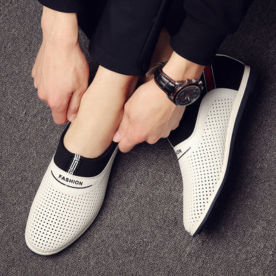 Zapatos Casuales Coreanos con Alzas Invisibles y Diseño Calado para Hombre - Image 2