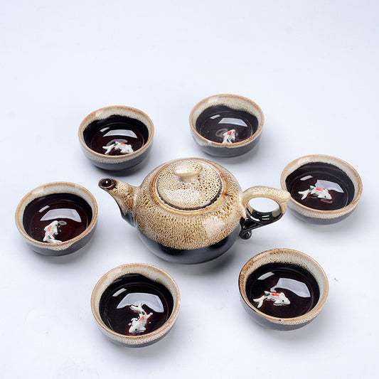 Juego de Taza Tetera Horno de Cerámica Household Plus