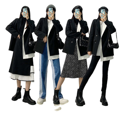 Blazer Femenino Contraste Asimétrico con Diseño Vanguardista - Image 7
