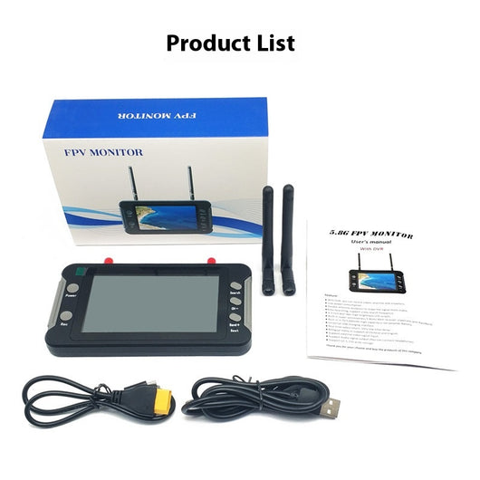 Pantalla FPV 4.3" HD 800x480 para Drones con Grabador DVR Integrado - Image 6