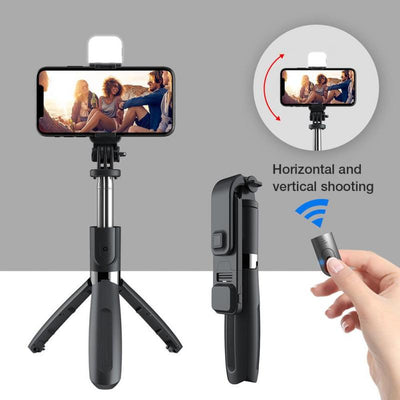 Palo Selfie Bluetooth con Trípode y Control Remoto Compatible con Apple