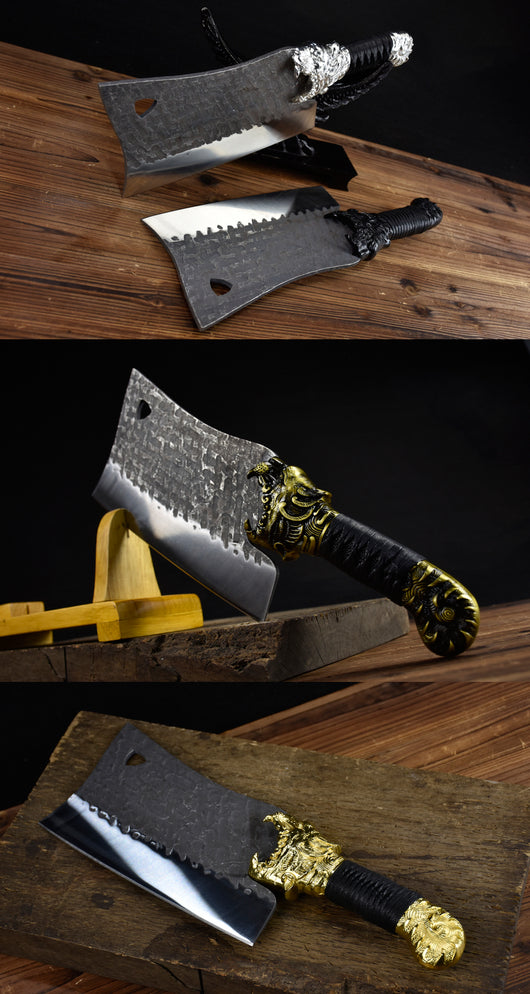 Cuchillo Divisor Cabeza de Tigre con Mango Redondo - Image 6