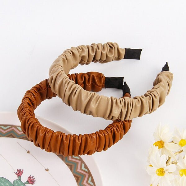 Diadema Plegable de Cuero Premium - Elegancia Minimalista y Versátil