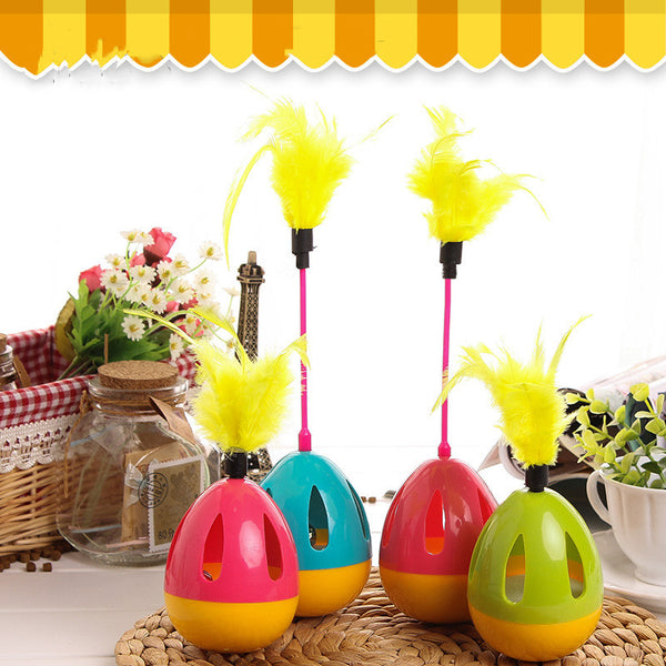 Juguete Interactivo para Gatos con Plumas y Campana