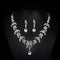 Conjunto de Collar y Aretes de Diamante para Novia - Joyería Nupcial Coreana