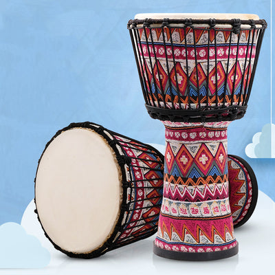 Tambor Artesanal de Piel de Oveja Yunnan - Instrumento Musical Infantil 8" y 10" - Image 4