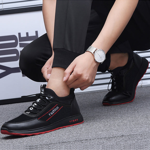 Zapatos Casuales de Cuero con Suela Flexible e Impermeable