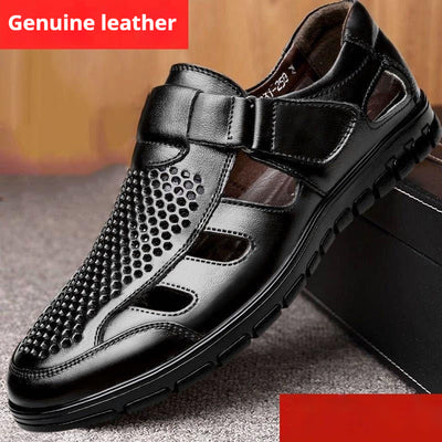 Sandalias de Cuero Perforadas para Hombre - Estilo Ejecutivo Casual - Image 5