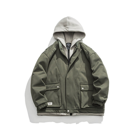 Chamarra Hoodie Retro con Bolsillos 3D y Diseño Desmontable para Hombre - Image 42