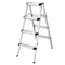 Escalera Taburete Plegable de Aluminio Doble Cara