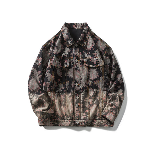 Chaqueta Casual Hombre Gradient Cashew Flower - Diseño Oversize Trend - Image 6