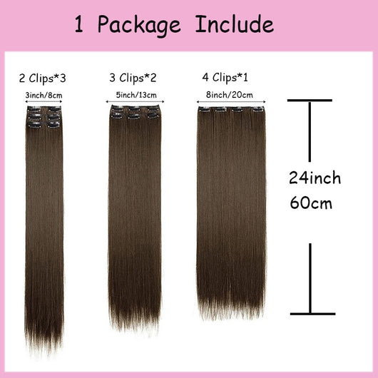 Set de 6 Extensiones de Cabello Liso Largo - Image 35