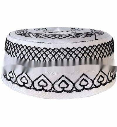 Gorro Islámico Bordado para Hombre - Diseño a Rayas Elegante