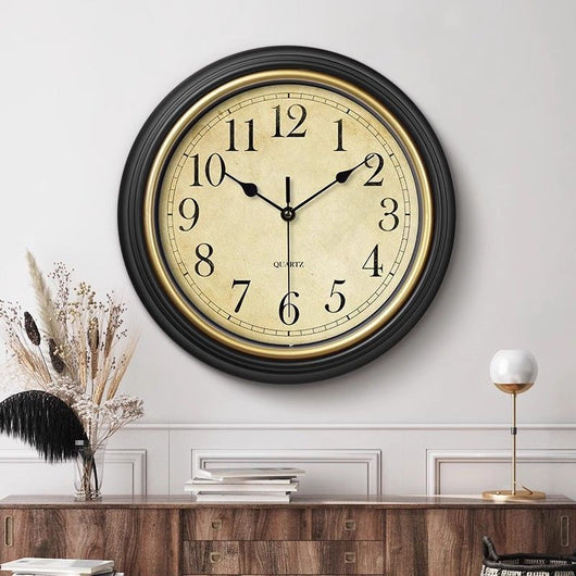 Reloj de Pared Retro Silencioso sin Perforaciones