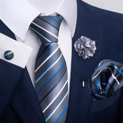 Combo Corbata, Traje y Pañuelo de Bolsillo para Hombre - Juego 8 - Image 47