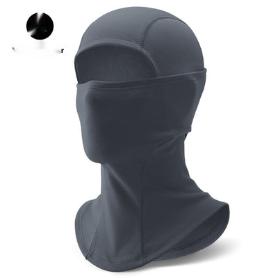 Light pink balaclava made from spandex/Lycra, designed for warmth and wind protection during winter outdoor activities. - Image 15