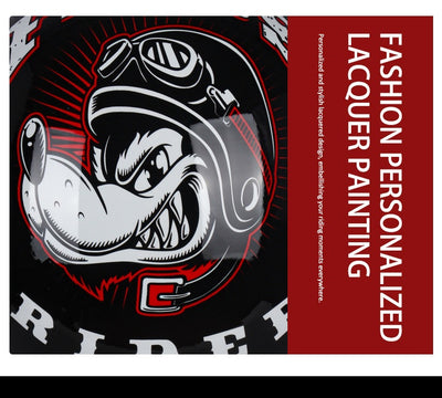 Casco Retro Motociclista con Diseño Impreso Creativo - Image 13