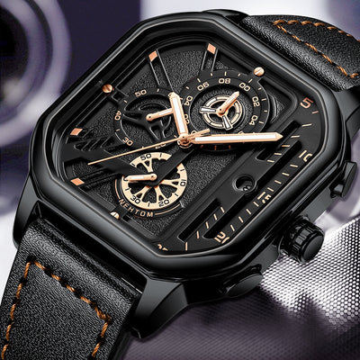 Reloj de Cuarzo para Hombre con Luminosidad y Resistencia al Agua