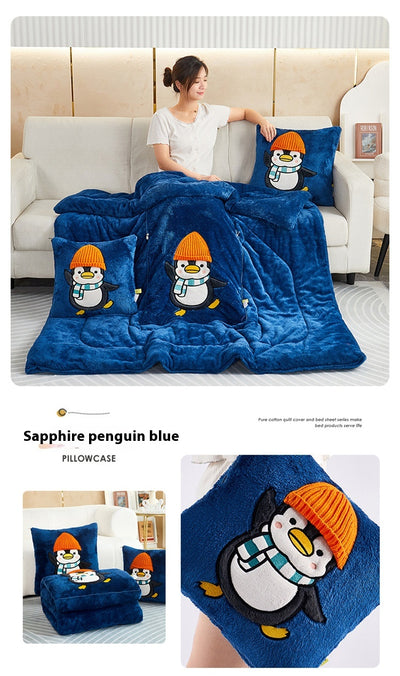 Almohada Manta Térmica Reversible 3D Pingüino - Dos en Uno - Image 28