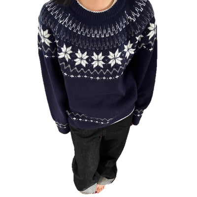 Suéter Tejido Jacquard Retro para Hombre - Image 5