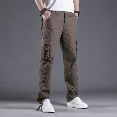 Pantalones Cargo Sueltos de Algodón con Múltiples Bolsillos - Camuflaje Hombre Talla Grande - Image 12