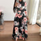 Vestido Amplio Estampado Floral Estilo Europeo Manga Corta para Mujer