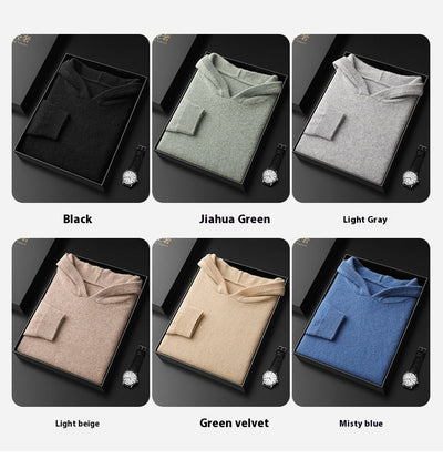 Suéter Hoodie de Cachemira Grueso Holgado para Hombre - Image 13