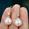 Aretes de Perla con Baño de Cobre Blanco - Diseño Coreano Femenino