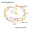 18k Dorado-Plated Summer Beach-Estilo Light-Luxury Anklet Foot Jewelry Blanco Zircon S012