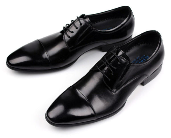 Zapatos de Vestir Ejecutivos con Punta Afilada - Estilo Británico Premium