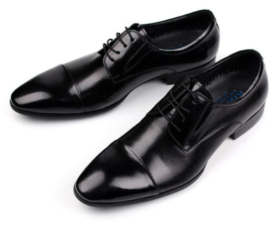 Zapatos de Vestir Ejecutivos con Punta Afilada - Estilo Británico Premium