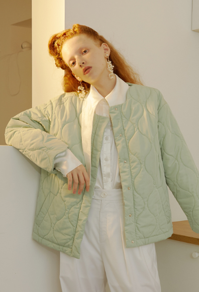 Chaqueta de Algodón con Estampado de Rosas para Mujer - Abrigo Cálido Otoño Invierno - Image 4