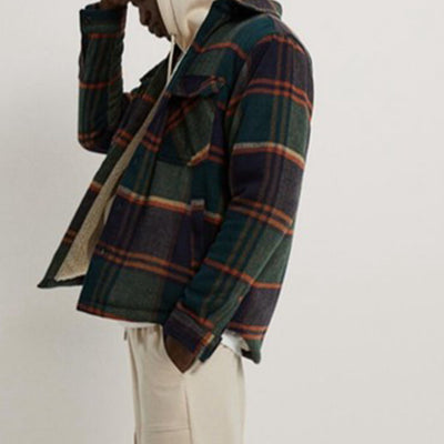 Chaqueta Camisa de Franela Gruesa Acolchada para Hombre - Image 2