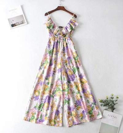 Jumpsuit Morado con Estampado Dream y Volantes con Tirantes - Image 7
