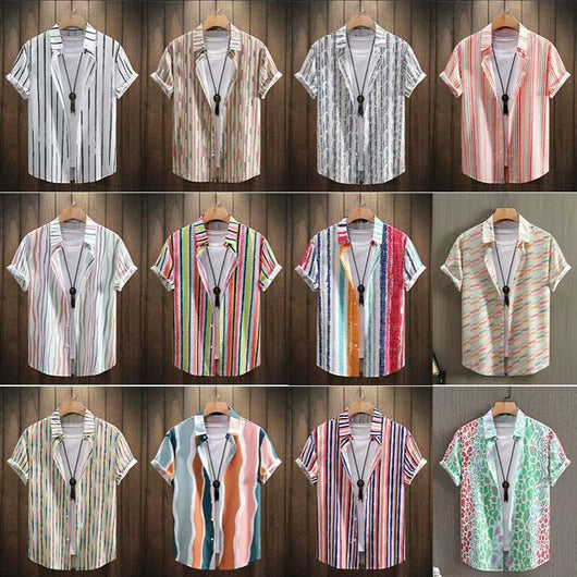 Camisa Manga Corta con Estampado Digital para Hombre - Image 21