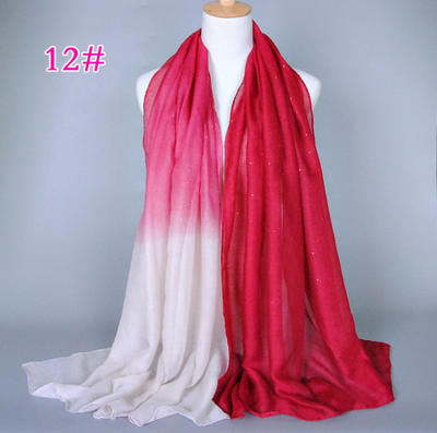 Bufanda Balinesa de Algodón y Lino con Degradado Estampado - Otoño Invierno - Image 5