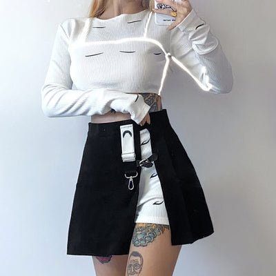 Camiseta Manga Larga Cuello Redondo Ajustada para Mujer - Image 6