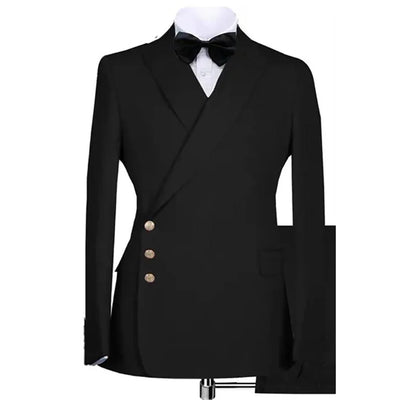 Traje Ejecutivo Slim Fit Dos Piezas Color Sólido para Hombre - Image 3