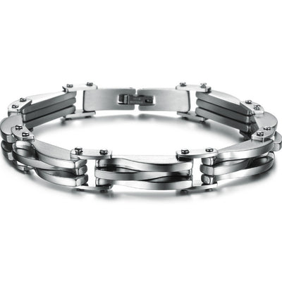 Pulsera de Acero Titanio para Hombre con Textura de Diamante - Image 11