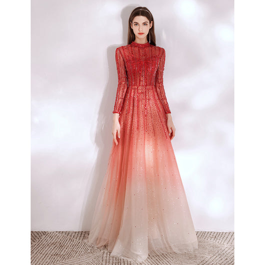 Vestido de Fiesta Rojo Elegante de Alta Gama para Mujer - Image 8