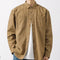 Camisa Casual Retro de Algodón Puro para Hombre - Gris Elegante
