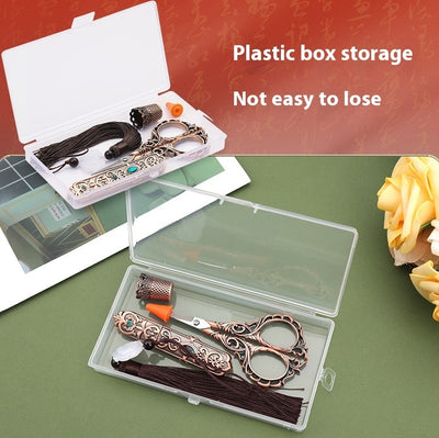 Kit Retro de Costura Completo con Dedal, Aguja y Accesorios en Caja - Image 19