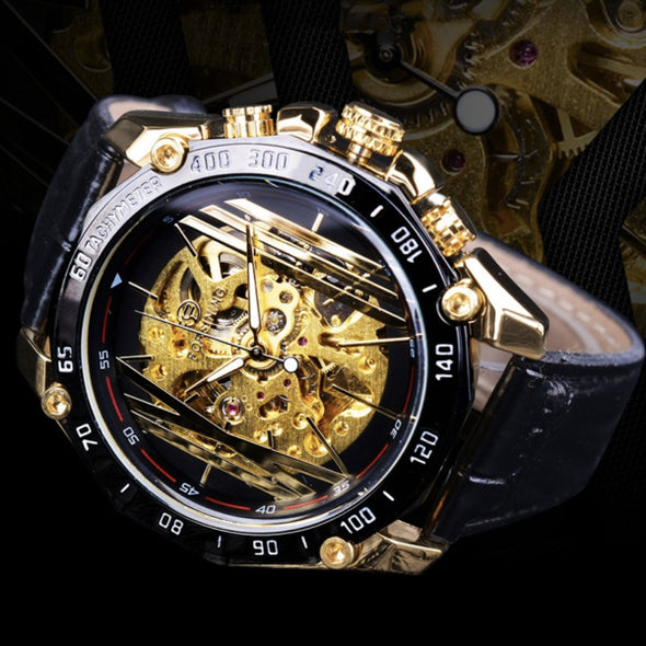 Reloj Mecánico Automático Hueco Estilo Europeo y Americano para Hombre