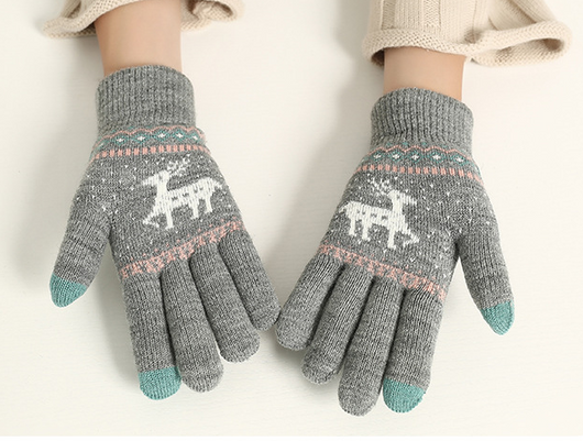 Guantes de Lana Cálidos con Pantalla Táctil - Color Ante - Image 15