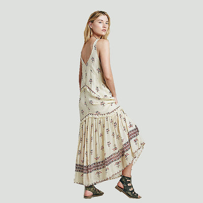 Vestido Bohemio Escote V Cintura Alta Holgado - Image 3