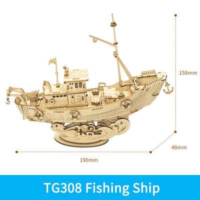 Juegos de Rompecabezas de Madera Barcos y Barquitos Modelo para Niños y Niñas - Image 8